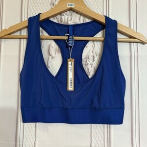 NWT Skims The Apparel Shop Racerback Bralette Cobalt Blue Sz XS(Can Fit Small)